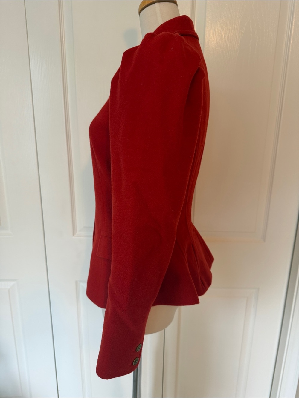 Ralph Lauren Blue Label Red Wool Tailored Blazer vintage sz 4 - Picture 3 of 5